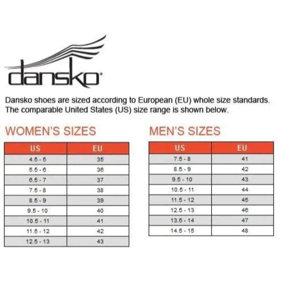 Dansko 	• size